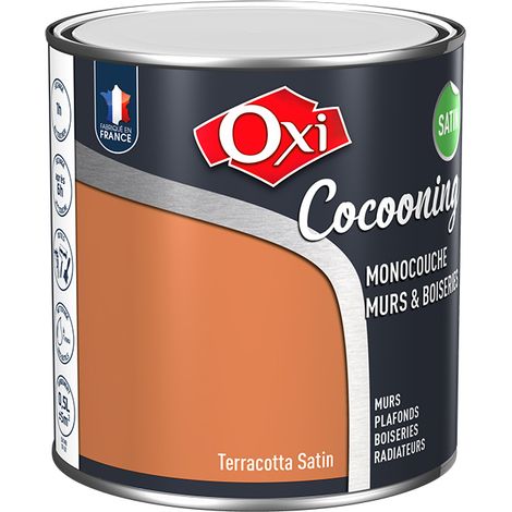 Oxi Wand- und Holzfarben Cocooning Satin Terrakotta 0,5l - Oxi