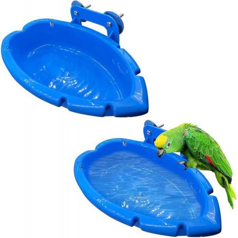 2 pcs Bol de bain, Plastique, Fixation pince, Détachable, Pour perroquets, Petits animaux (1/5)