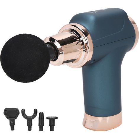 Mini masseur musculaire électrique pour épaules, cou et bras, massage relaxant en profondeur avec 5 embouts bleus (1/5)