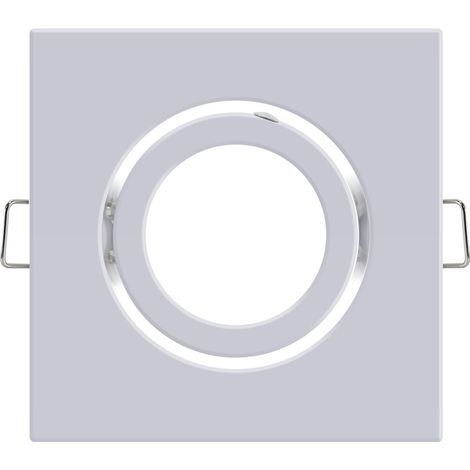IluminaShop - Aro Basculante Cuadrado Blanco para GU10/MR16