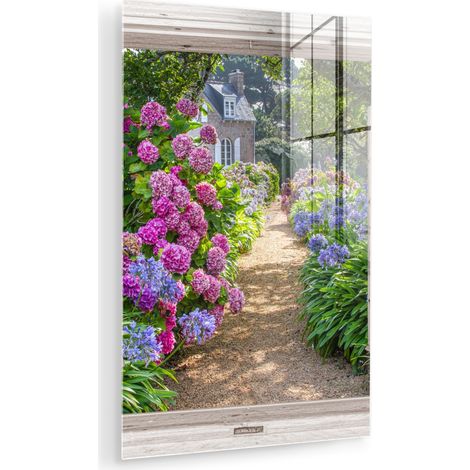 CUADRO DE METACRILATO Hortensia - Transparente - Flores - Verano - Morado - Camino Cuadros Para Dormitorio 60x90 (1/5)