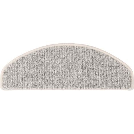 Tapis d'escalier Alto Argent 23,5 x 65 cm Semicirculaire (1/5)