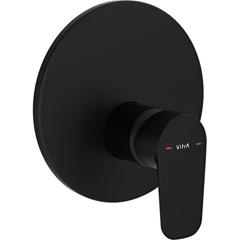 Vitra Round Thermostatic Concealed Shower Valve Single Outlet - Matte Black (1/2)