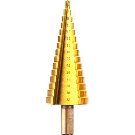 FRESA ALLARGAFORI CONICA A GRADINI 4-32mm