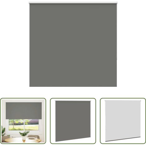 vidaXL Sichtschutz - Verdunkelungsrollo Grau 160x175cm Stoffbreite 156,6cm Polyester (1/5)