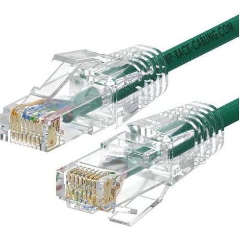 WP WPC-PAT-6AU030G-S Netzwerkkabel Grün, Transparent 3 m Cat6a U/UTP (UTP)