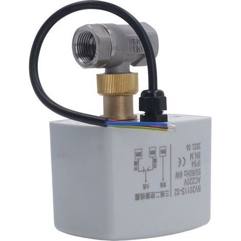 Edelstahl-Kugelhahn, DN15 3-Leiter-Synchronmotor mit Endschalter für 220 V AC HLK (1/5)