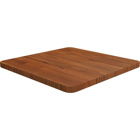 vidaXL Dessus de table carré Marron foncé50x50x2,5cm Bois chêne traité (1/4)