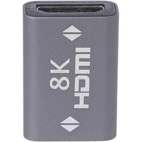 Adaptateur HDMI femelle-femelle compatible 8K HDR, connecteur d'extension en alliage pour boîtier de clé TV Chromecast (1/5)