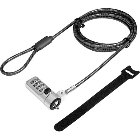LogiLink NBS010 cable antirrobo Negro, Plata (1/4)