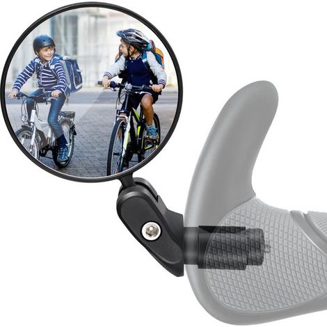 Rétroviseur gauche universel pour vélo électrique et VTT, réglable à 360°, miroir de guidon pour vélo et VAE, 1 pièce (1/5)