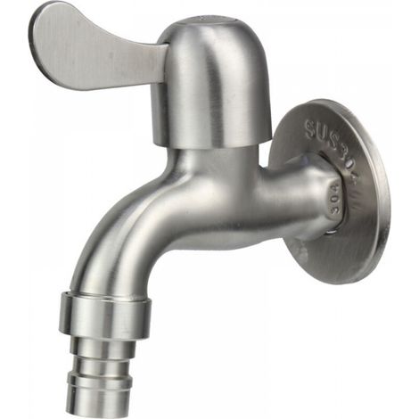 Robinet en acier inoxydable pour évier de buanderie, robinet pour machine à laver, robinet d'évier mural (1/5)