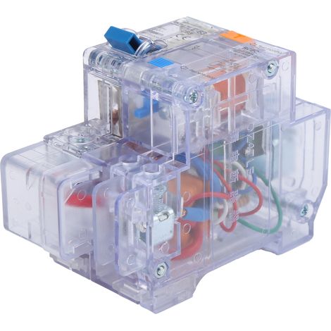 Disjoncteur différentiel 63A 1P+N transparent DZ47LE63 pour installation électrique domestique (1/5)