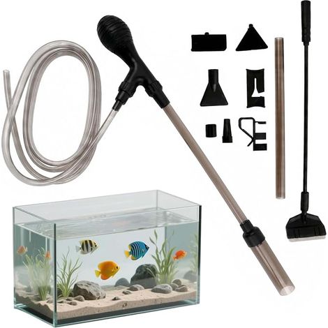 Aquarium Gravel Cleaner Aquarium Cleaning with Siphon Pump Soil Cleaner and Water Change Siphon for Complete Drain for Cleaning of Gravel (1/5)