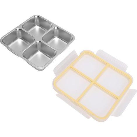 Boîte à lunch de poche en acier inoxydable, bento étanche 4 (1/5)