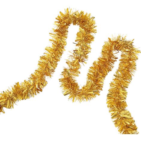 Guirlande En Paillettes - 2 M - Pour Arbre De Noël Escaliers Et Rampes - Jaune Vert Blanc Or Argent - Décoration Intérieure Et Extérieure - 1 Pièce (1/5)