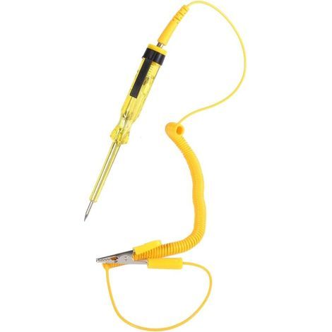 Testeur de circuit automobile 6/12/24 V – Stylo détecteur de tension pour ampoules – Jaune – Lot de 1 (1/5)