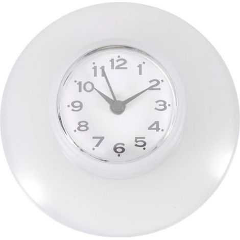 Horloge Murale - Étanche - Aspiration - Quartz - Pour Salle De Bain Et Cuisine - Blanc - 1 Pièce (1/4)