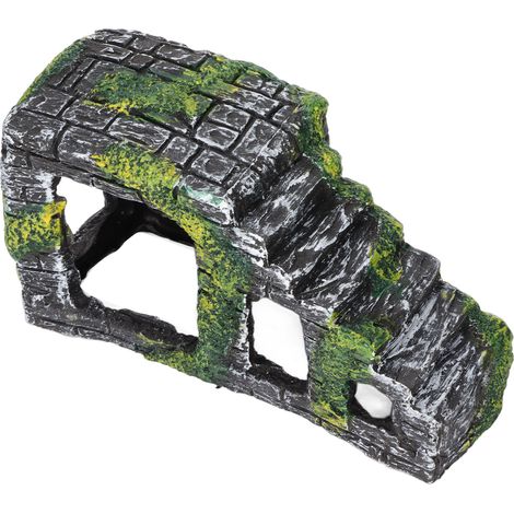 1 Plateforme de bain en résine, escaliers pour terrarium, cachette pour lézards, grenouilles, serpents, geckos (1/5)