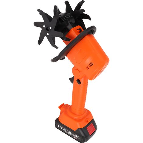 Motobineuse sans fil 235 tr/min 4 dents 1,5 Ah batterie largeur travail 10 cm cultivateur manuel jardinage prise UE (1/5)