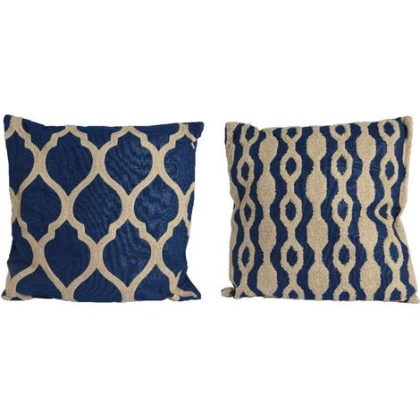 Cuscino Blu e Beige