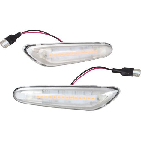 Indicatori di direzione laterali a LED per BMW Serie 3 E46, colore bianco, set da 2 pezzi. (1/5)