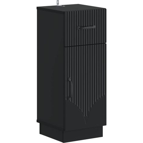 Badezimmer Aufbewahrungsschrank HOORN Schwarz 30 x 31 x 77 cm vidaXL (1/5)
