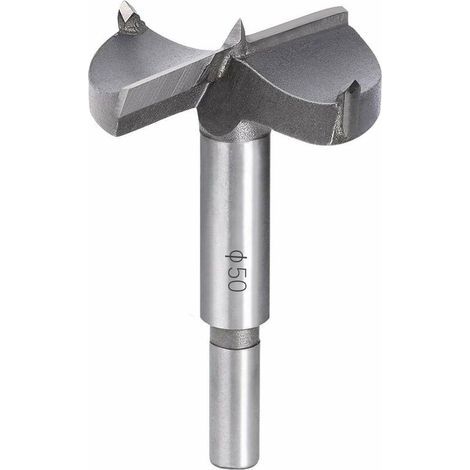 Mèches Bois, 50MM Fraise Bois Carbure, L\'installation de Portes Sphériques Bois, Tiroirs, Contreplaqué, Vous aide Rapidement pour Faire des Trous Propres à Fond Plat Dans le Bois (1/5)