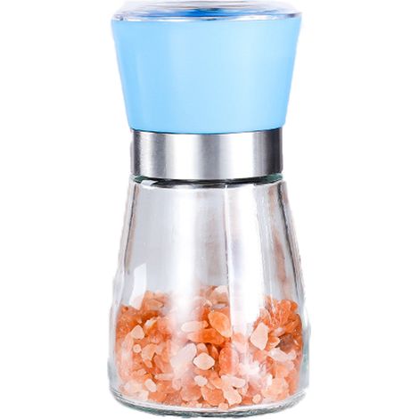 Moulin à Poivre - Broyeur Céramique Réglable - Pour Sel et Épices - Acier Inoxydable et Verre - Lot de 2 (1/5)