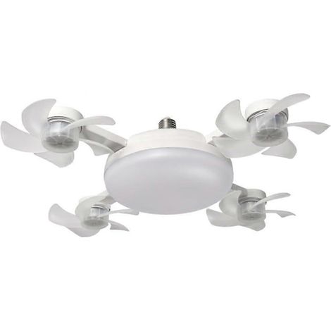 Ventilateur de plafond LED avec télécommande, trois couleurs, intensité lumineuse réglable en continu, trois vitesses et minuterie pour chambre, salon ou salle à manger. Idéal pour chambre, salon ou s (1/5)