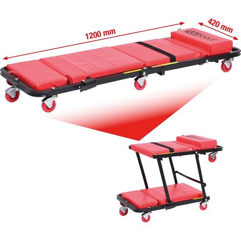 KS Tools Fahrbare Liege und Klappsitz, 1200x420 mm