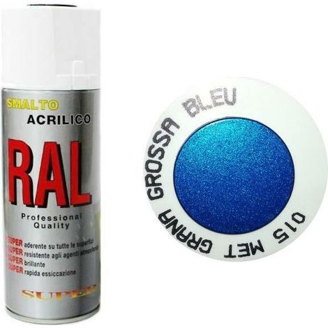Bomboletta spray metallizzato blu grana grossa acrilico diamantato