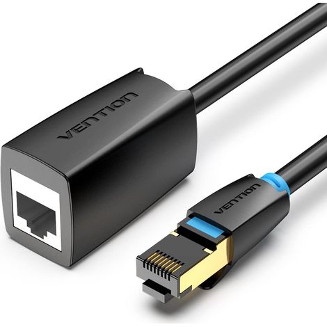 Cat8 Ethernet Extension Cable RJ45 Male to Female 10 Gigabit Shielded Network Cable Extension Connector Suitable for Switches, Modems, Patch Panels, Routers, PC, 5M (1/5)