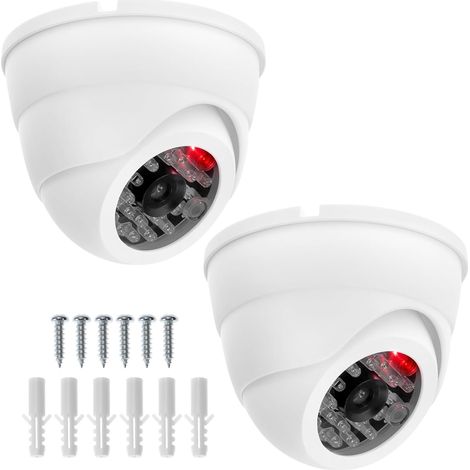 Caméra dôme factice avec LED - Fausse caméra pour intérieur et extérieur - Trompement réelle (1/5)