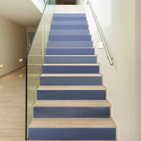 Stickers adhésifs escalier carrelages contremarche - GUNNAR - 2 bandes de 12.5x87.5cm (1/3)