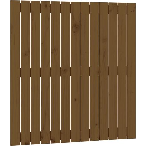 Maison Exclusive - Cabecero cama pared madera maciza pino marrón