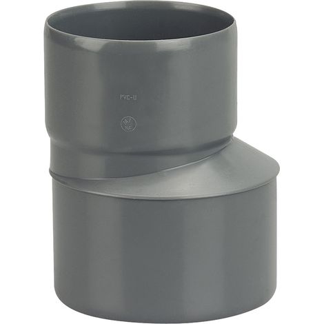 Riduzione esterna excentrica PVC grigio 100-80 mm