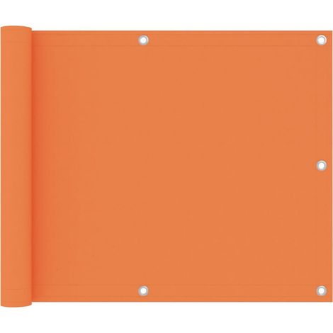 Paravento Balcone Arancione 75x600 cm in Tessuto Oxford vidaXL