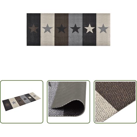 Tapis anti-dérapant - Tapis de sol de cuisine lavable Étoile 60x180 cm (1/5)