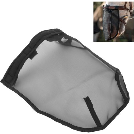 Masque Nasal pour Cheval, Protection Respiratoire Anti-Poussière et Pollen avec Maillage Technique UV Taille L Matière Plastique pour Allergies Équines et Prairie (1/5)