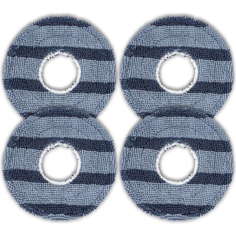 Lot de 4 lingettes nettoyantes C20 Omni compatibles avec l'aspirateur robot Eufy C20 Omni, kit d'accessoires lavables, recharges de lingettes nettoyantes Omni C20, pièces de rechange (1/4)