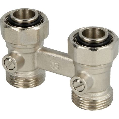 Bloc de robinet bitube droit 3/4’’ FF x eurocône 3/4’’