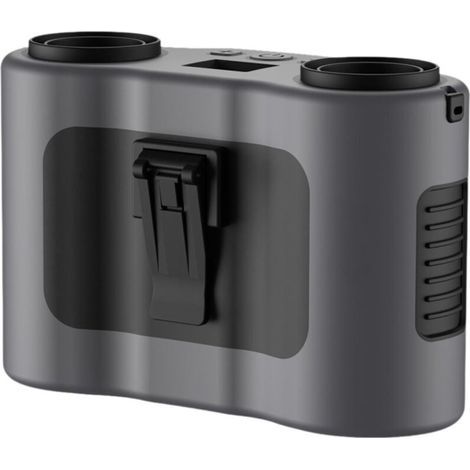 Ventilatore da collo USB portatile, clip di dimensioni 5 x 22 x 34 pollici, 5 livelli di velocità regolabili per uso esterno, grigio (1/5)