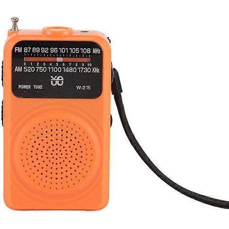 W-215 Radio FM/AM Full-band Full-canal Radio 3 5 mm Interface avec Flashlight Emergency Lighting pour Extérieur C (1/5)