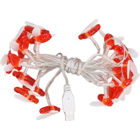 Bee-Shaped String Lights with 20 LEDs, Waterproof, 2m, Warm White Light for Garden and Outdoor Decoration (1/5)
