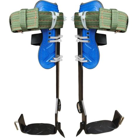 UlisemSteel Plate Tree Climbing Spikes, Baumkletterausrüstung, rutschfeste vertikale Baumstangen-Kletterschuhe mit Riemen (1/4)