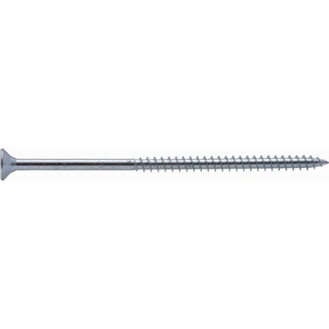 Vis à bois tête fraisée PZ zinguée Viswood filet total 6x100 mm (x5 vis)