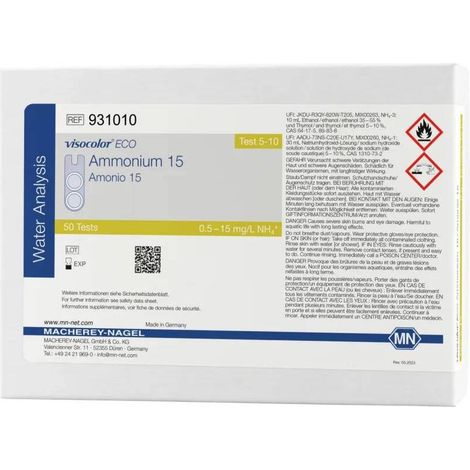 Kit de test colorimétrique Ammonium 15 (1/3)