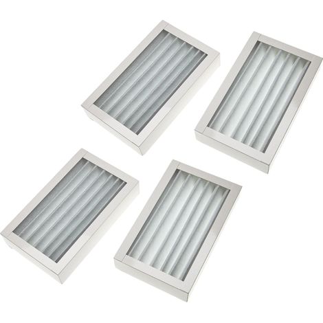 vhbw 4x Filter G4 kompatibel mit Zehnder ComfoAir 150 Flat Lüftungsgerät - Filterset, 25 x 15 x 9 cm Weiß