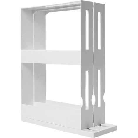 Étagère à épices à deux niveaux, support de rangement pour épices, organisateur de cuisine avec support rotatif pour flacons (1/5)